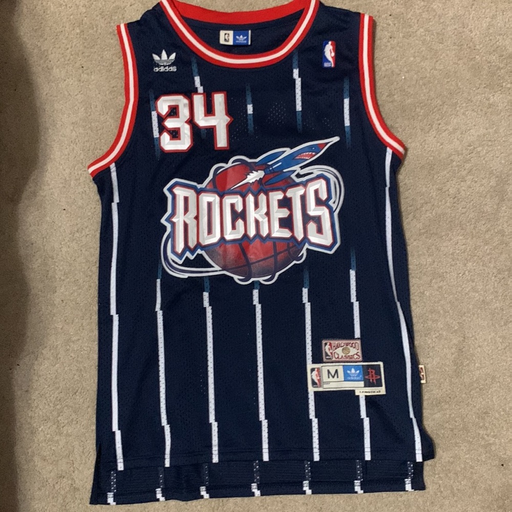 Hakeem Olajuwon hardwood classics jersey 100% authentic